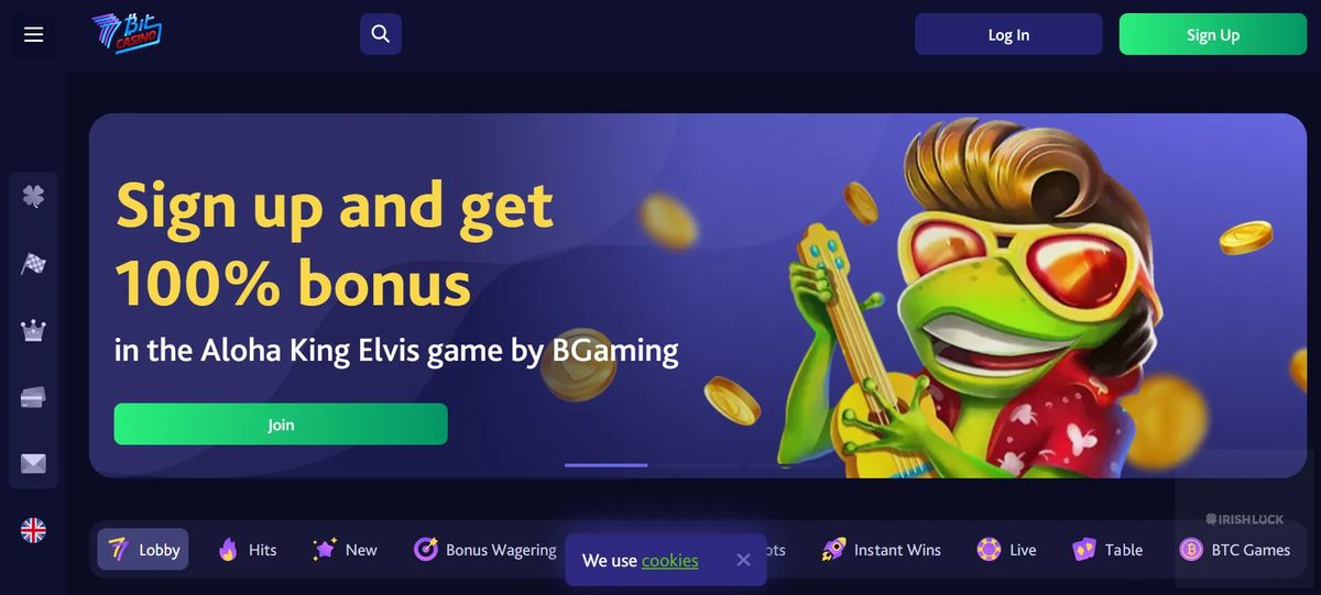 7Bit Casino: screenshot of the casino site