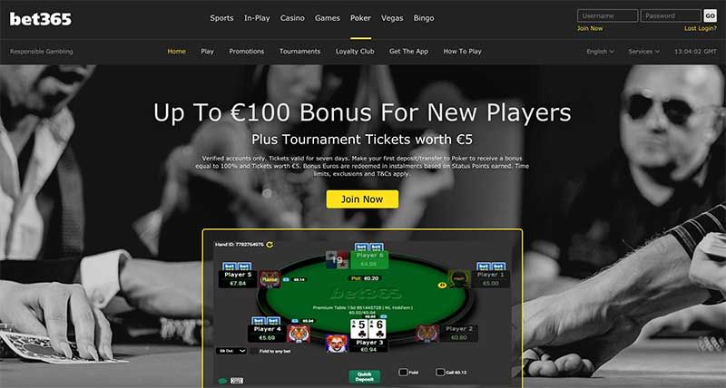 bet365 Casino: screenshot of the casino site