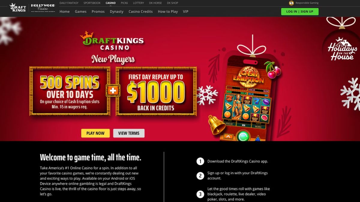 DraftKings Casino: screenshot of the casino site