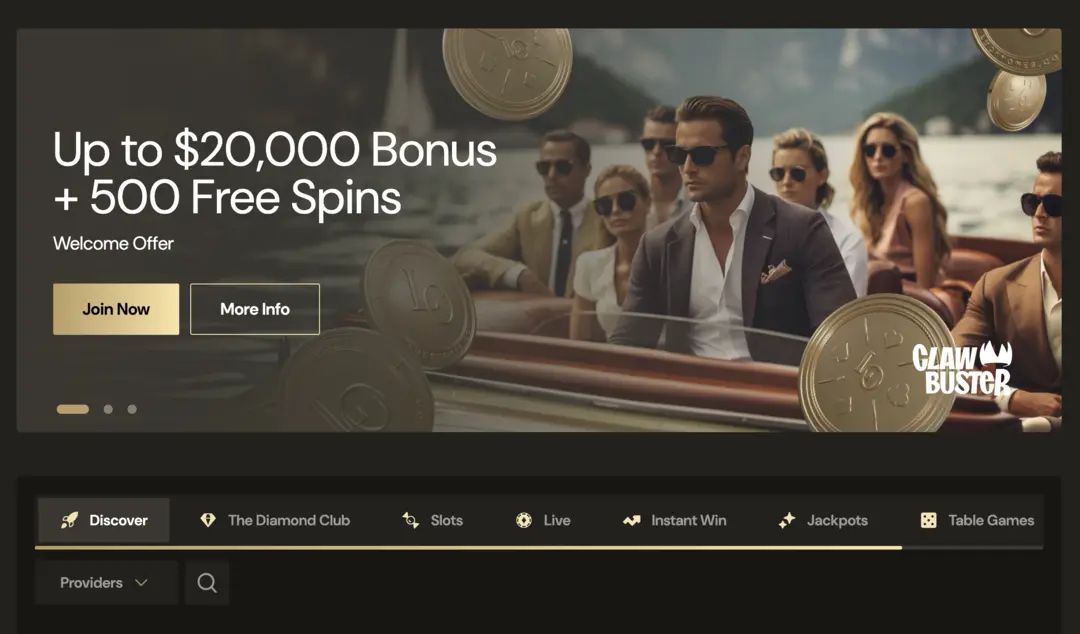 Lucky Ones Casino: screenshot of the casino site
