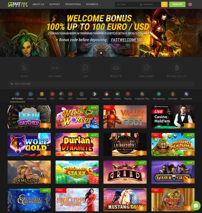 Mafia Casino: screenshot of the casino site