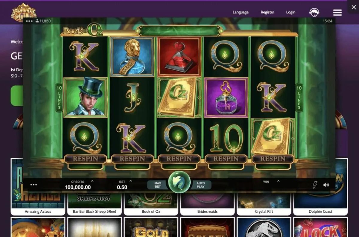 Mummys Gold Casino: screenshot of the casino site