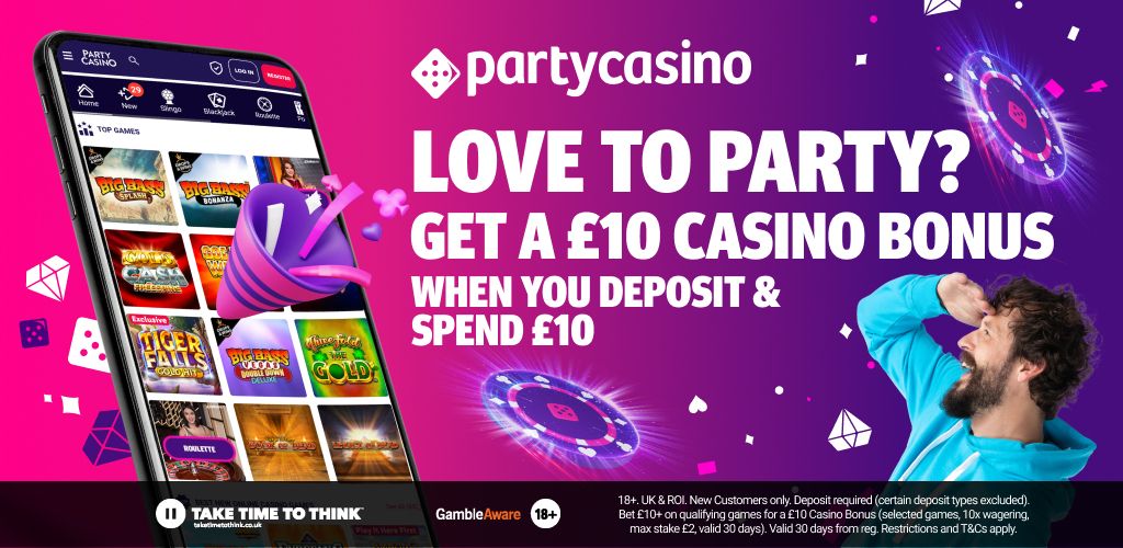 PartyCasino: screenshot of the casino site