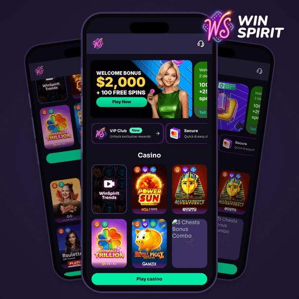 WinSpirit Casino: screenshot of the casino site