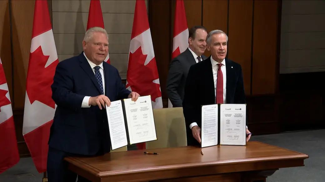 Carney and Ford announce billions for Ontario steel, auto and Ring of Fire