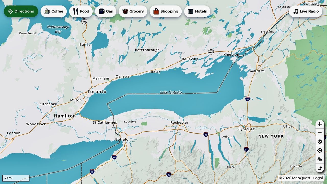 MapQuest's Stand on Lake Ontario Sparks Surge in Downloads Amid Canadian Tech Dependence Debate