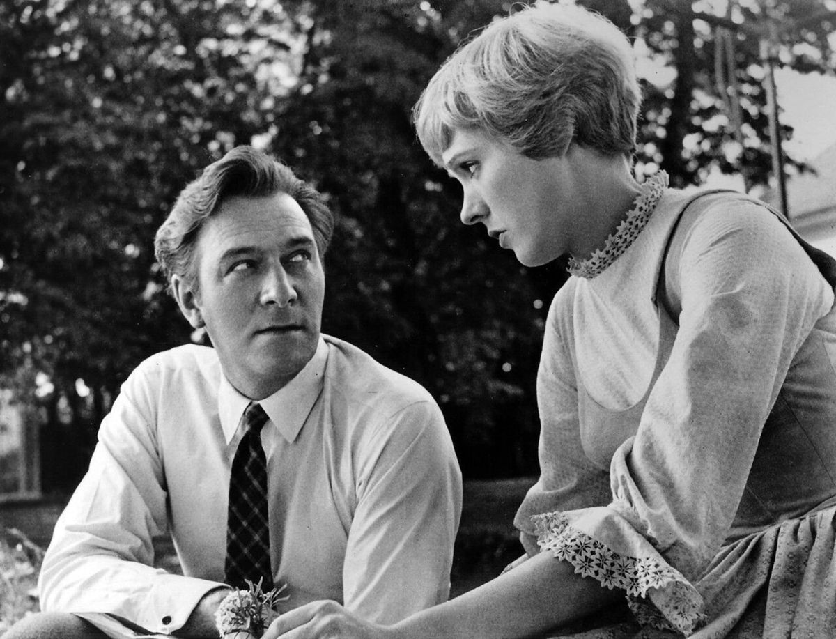 Christopher Plummer and Julie Andrews on location in Salzburg during the filming of The Sound of Music, 1964