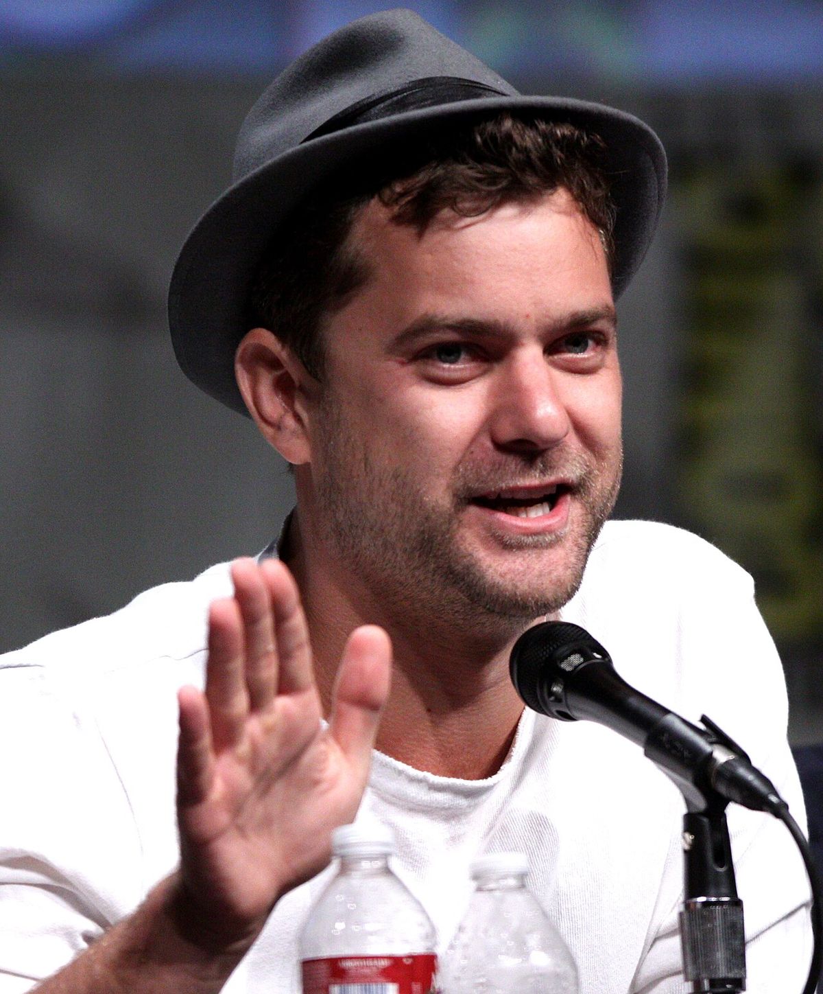 Joshua Jackson & John Noble speaking at the 2012 San Diego Comic-Con International in San Diego, California. Please attribute to Gage Skidmo