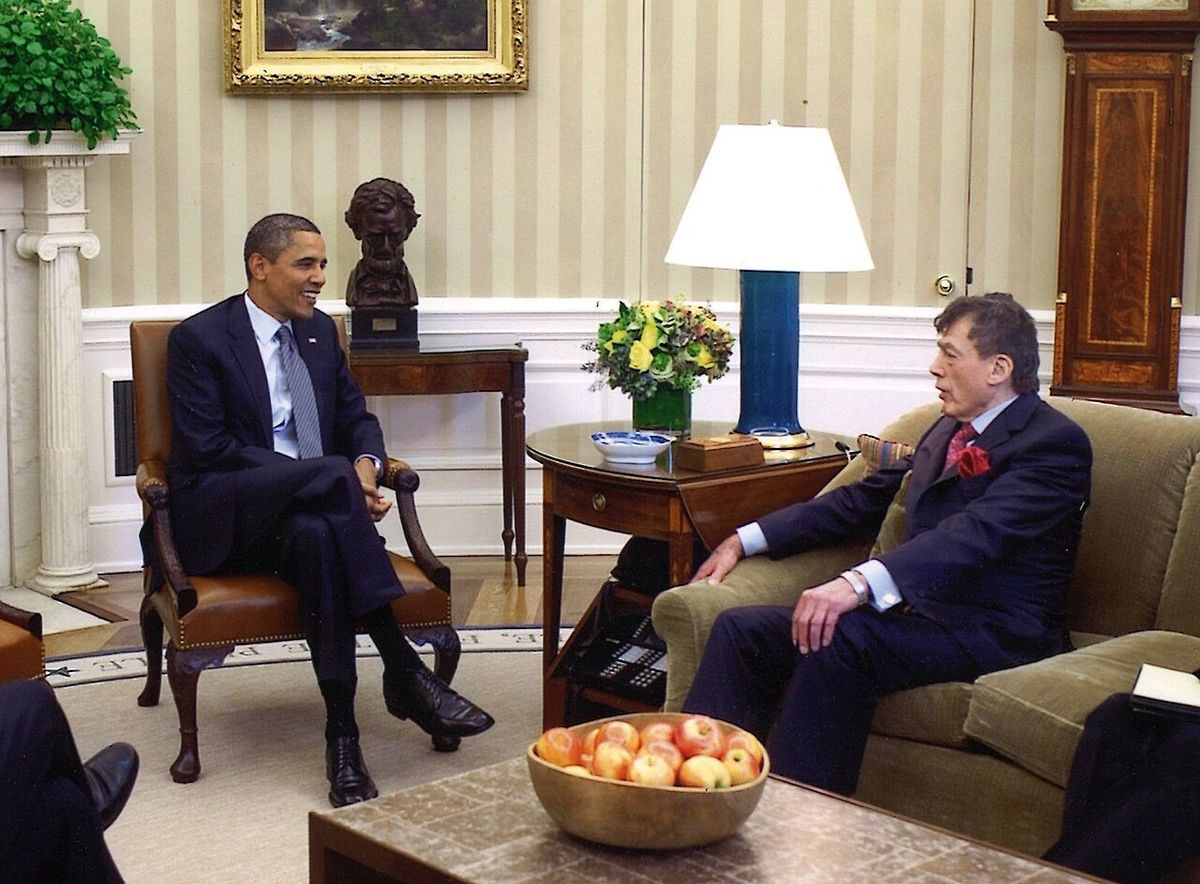 Edgar M Bronfman and President Barack Obama