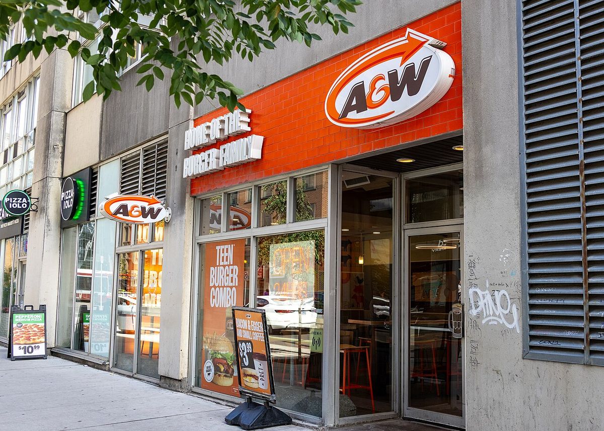 An A&W Restaurant in Midtown Toronto on Eglinton Avenue
