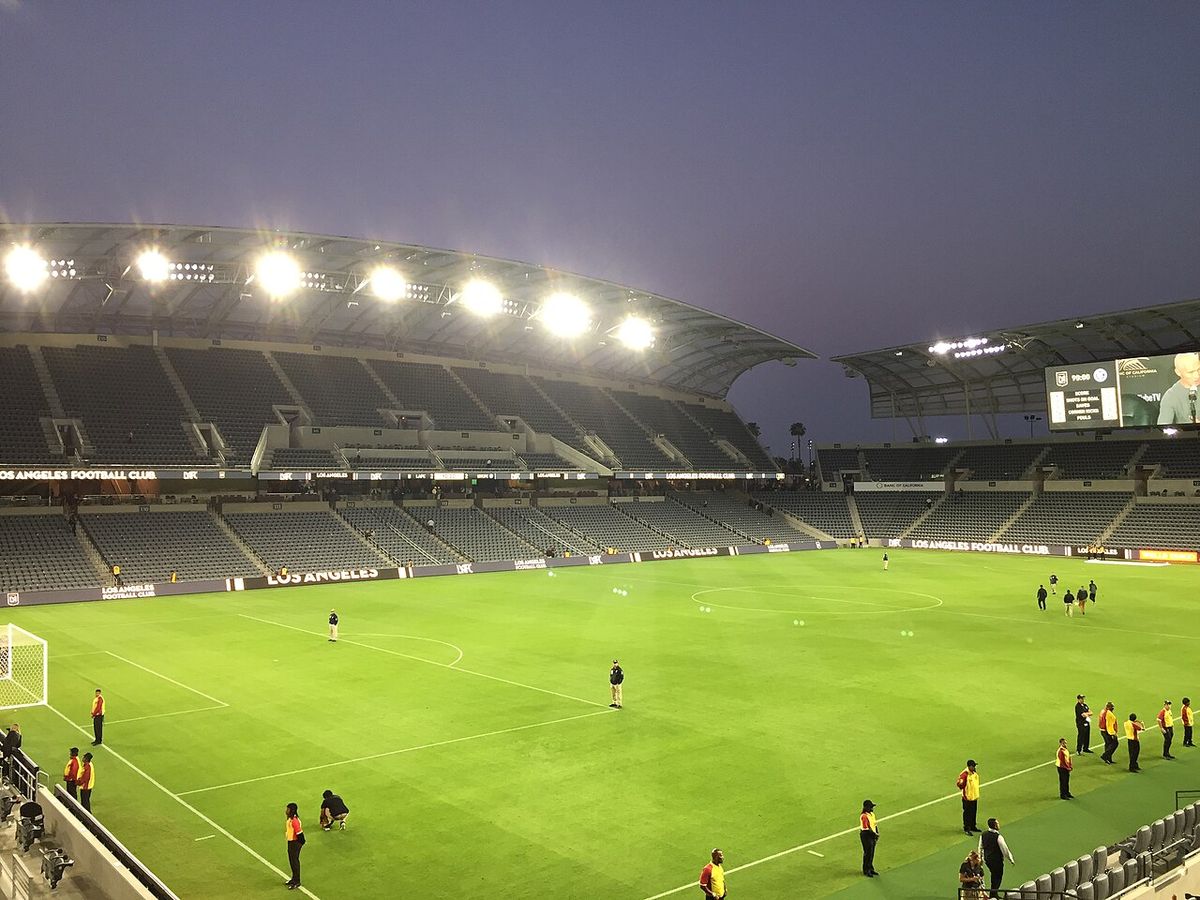 The east side of Banc of California stadium following the LAFC vs NYCFC match