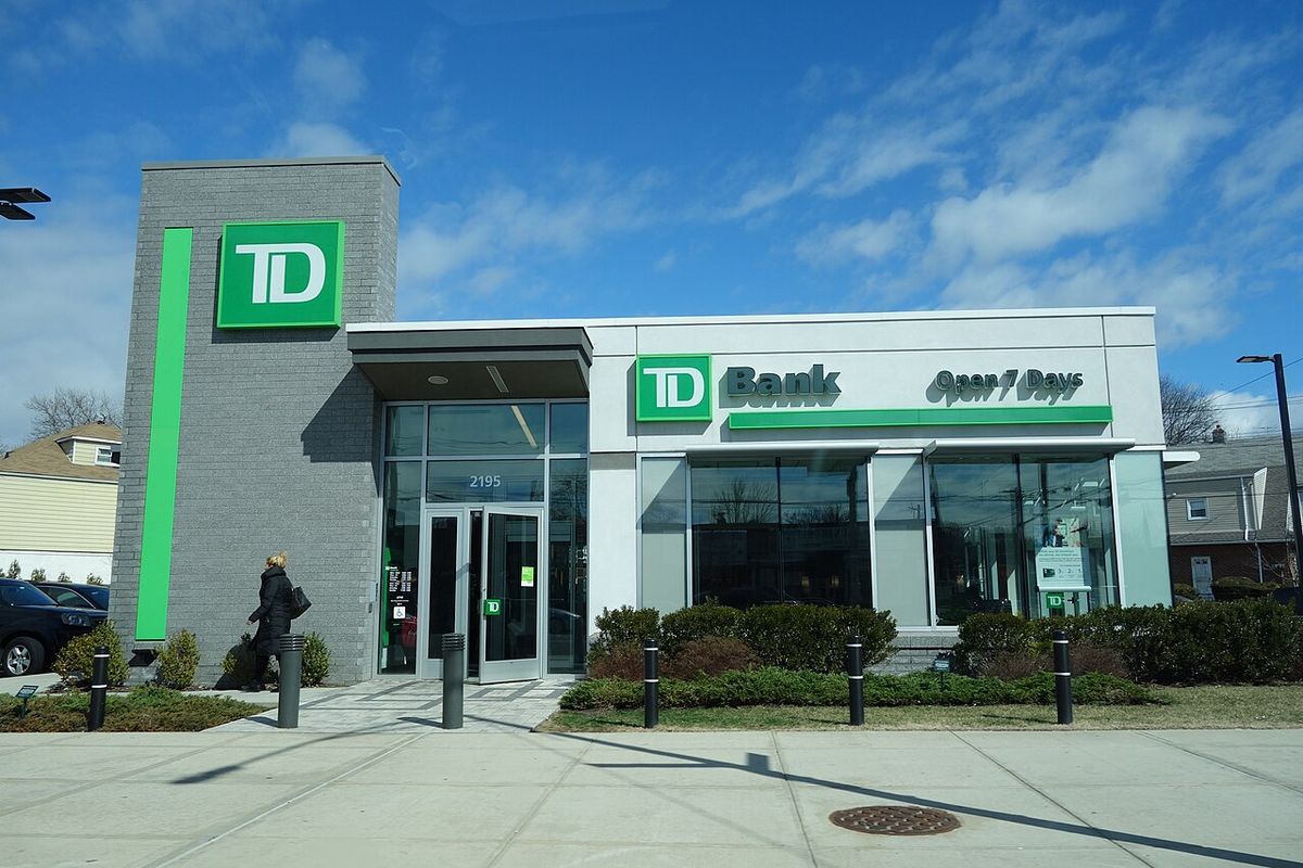 The TD Bank at Flatbush Avenue and Avenue O in Marine Park / Flatlands, Brooklyn.