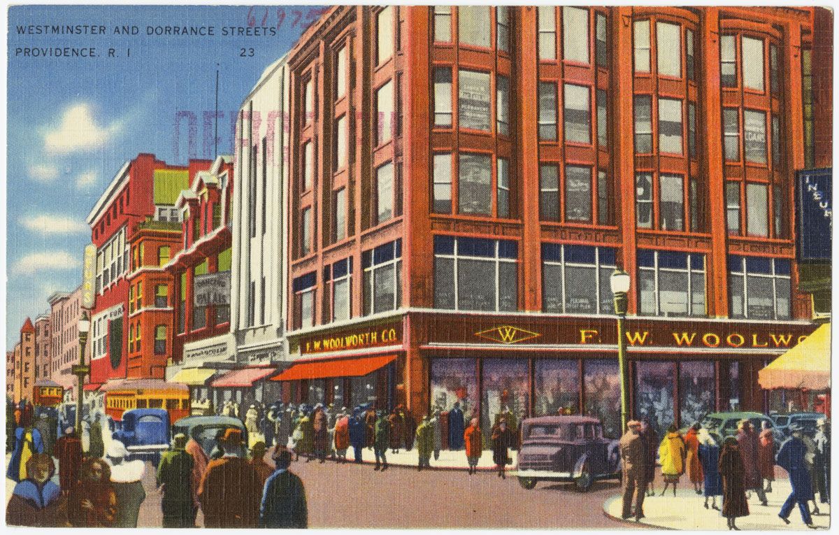 File name: 06_10_002020 Title: Westminster and Dorrance streets, Providence, R.I. Created/Published: Published by The Rhode Island News Comp