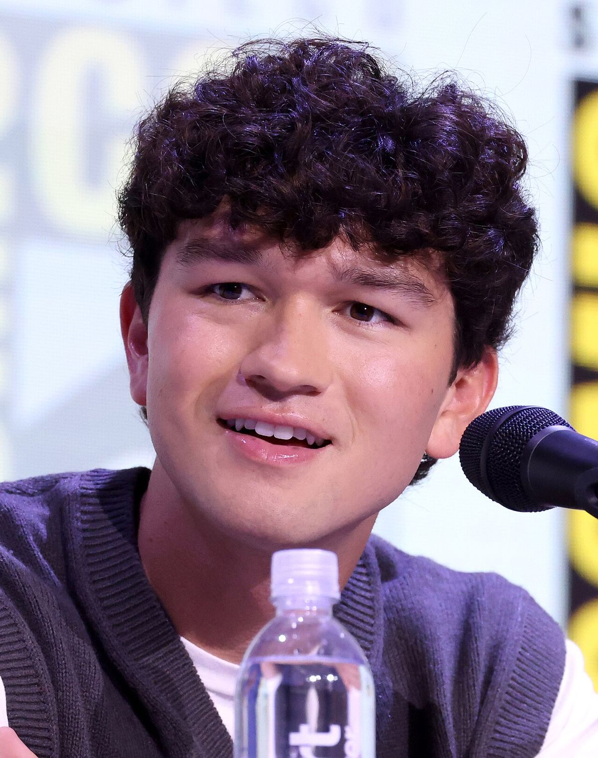 Charlie Bushnell speaking at the 2025 San Diego Comic-Con International in San Diego, California.