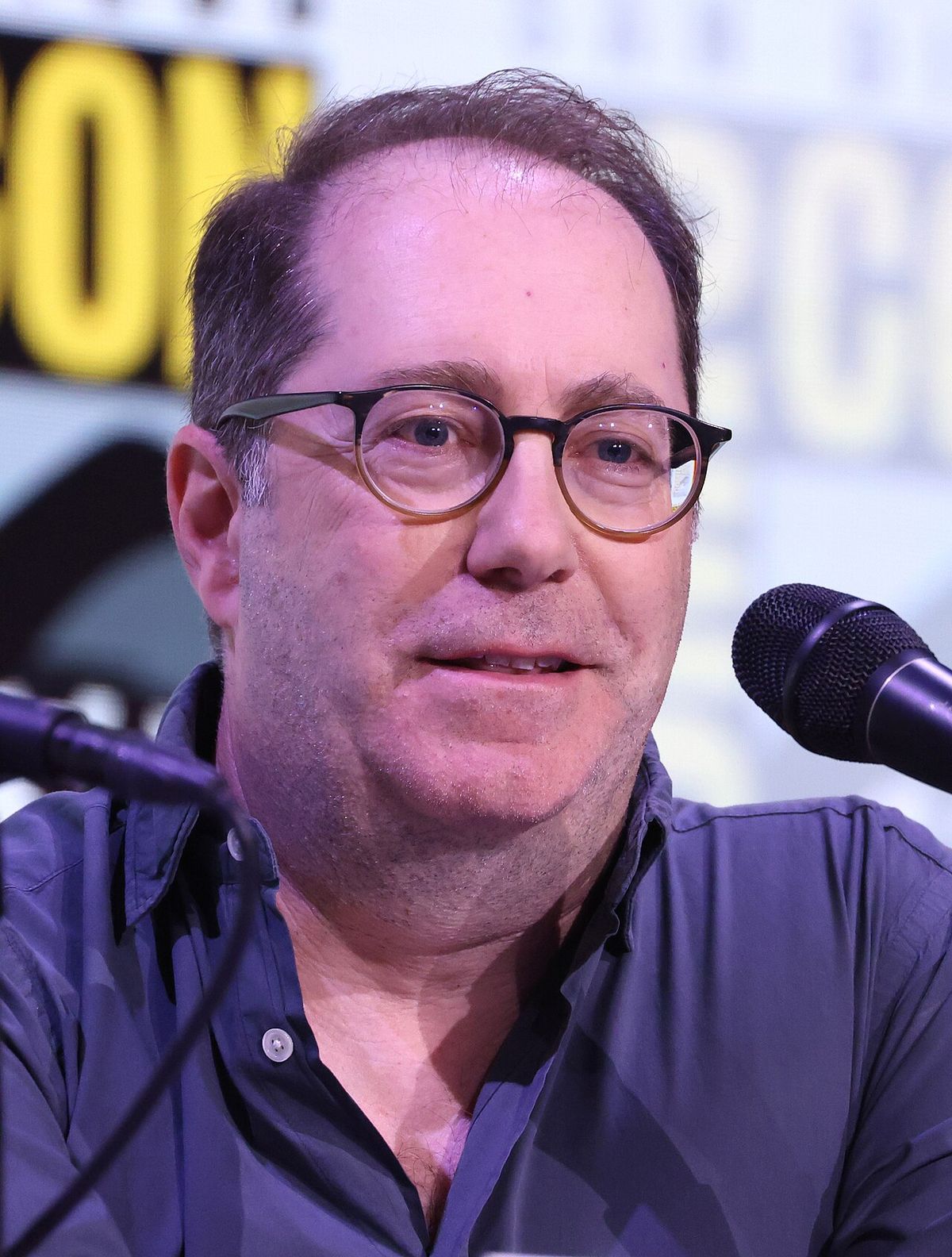 Craig Silverstein speaking at the 2025 San Diego Comic-Con International in San Diego, California.