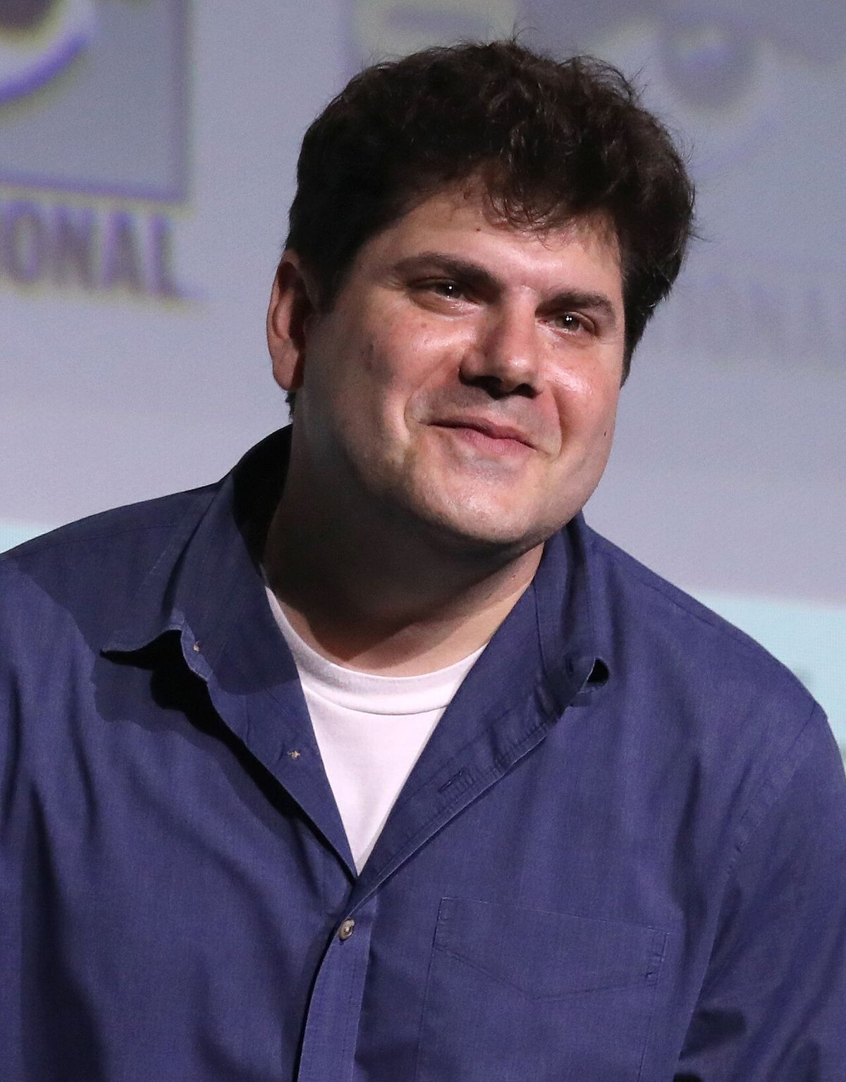 Dan Shotz speaking at the 2024 San Diego Comic-Con International in San Diego, California.