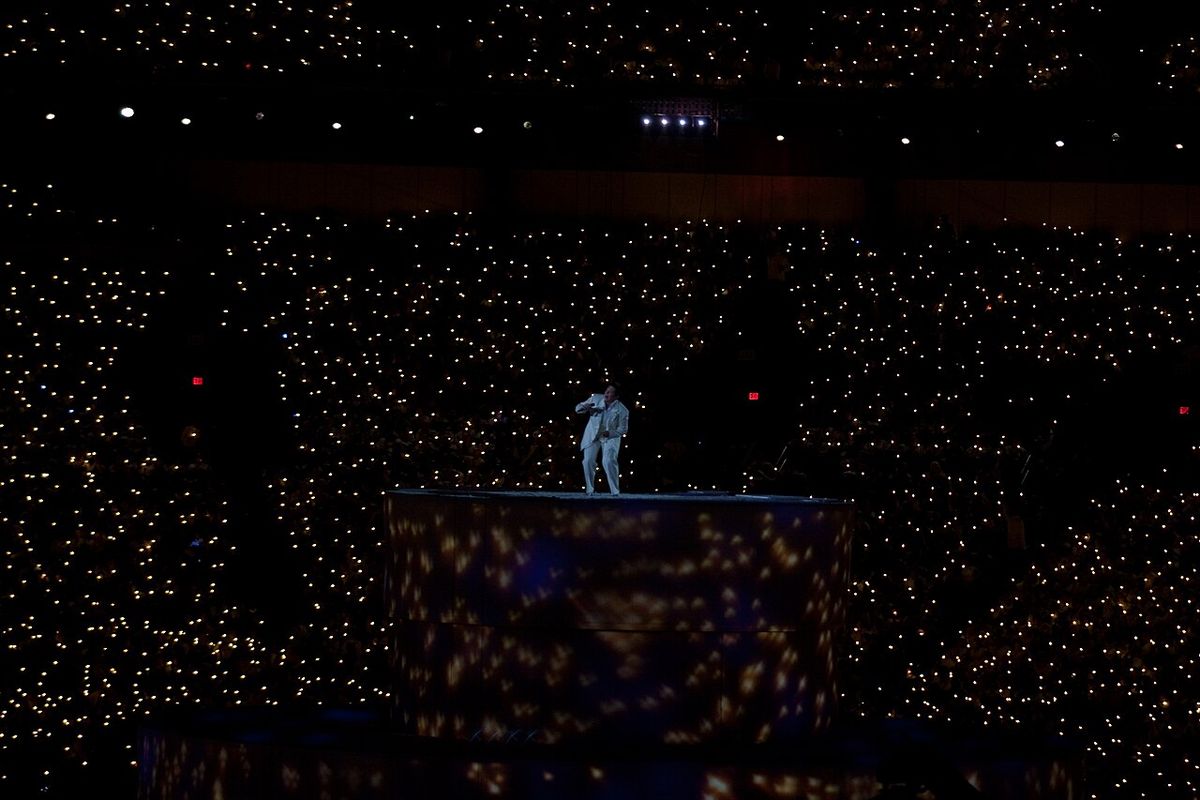 k.d. lang performing Leonard Cohen's Hallelujah at the 2010 Winter Olympics opening ceremonies
