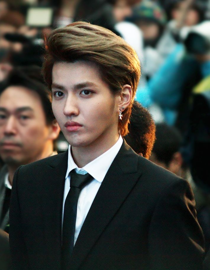 Kris Wu at the Hallyu Star Street on March 12, 2014.