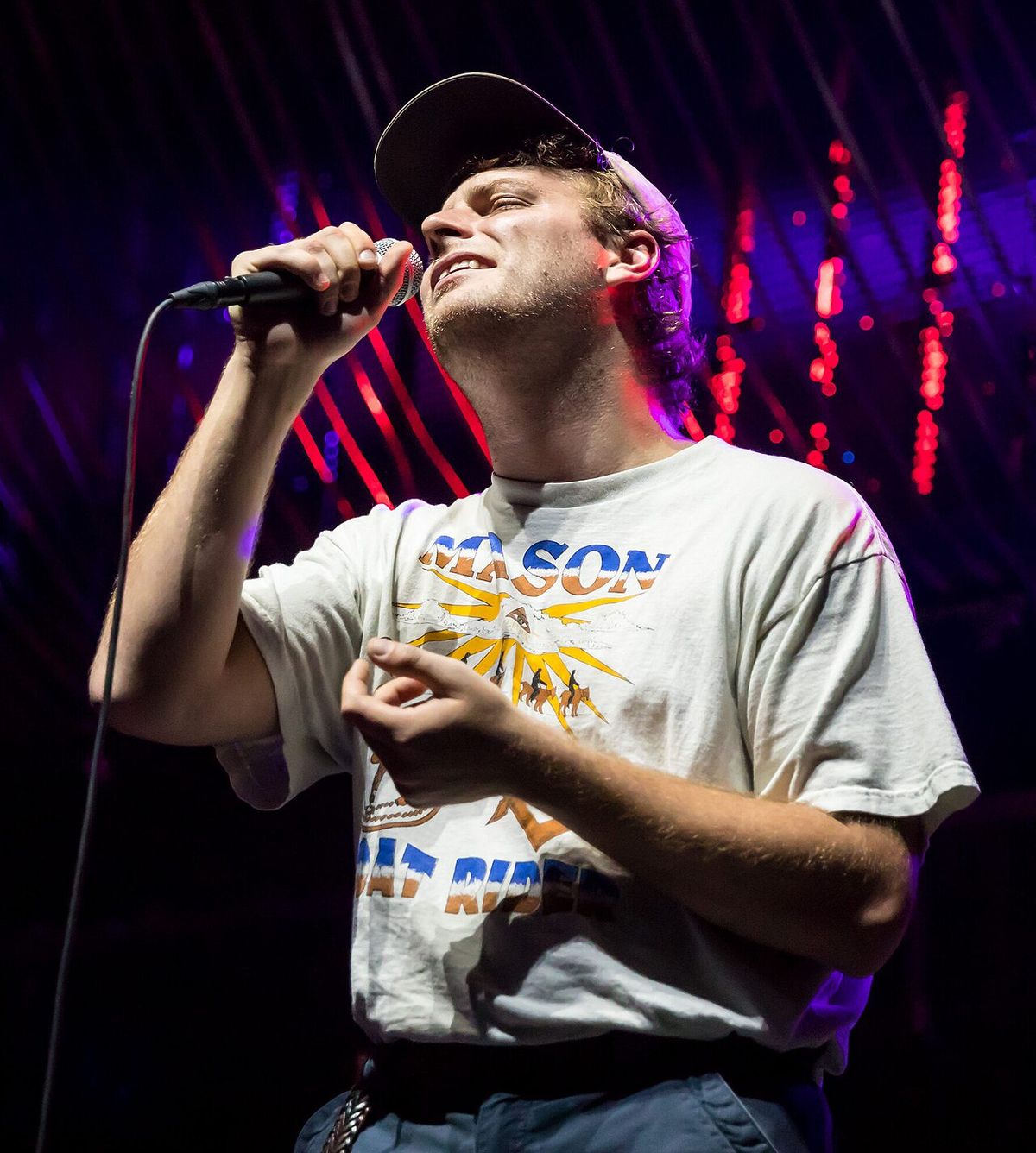 Mac DeMarco performing at ACL Live in Austin, Texas on October 1, 2017.