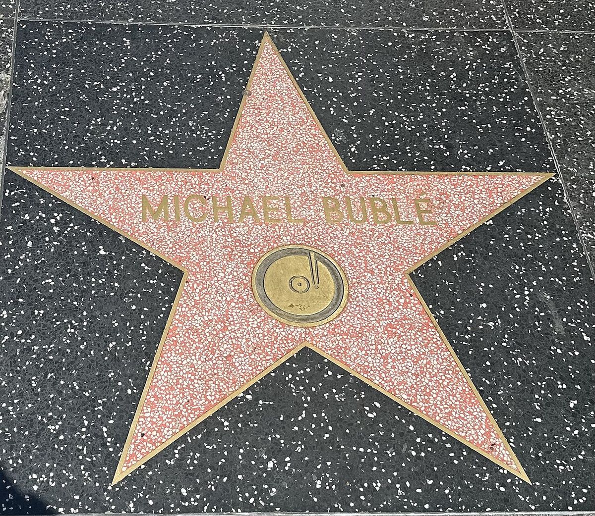 Michael Buble's star of the Hollywood Walk of Fame