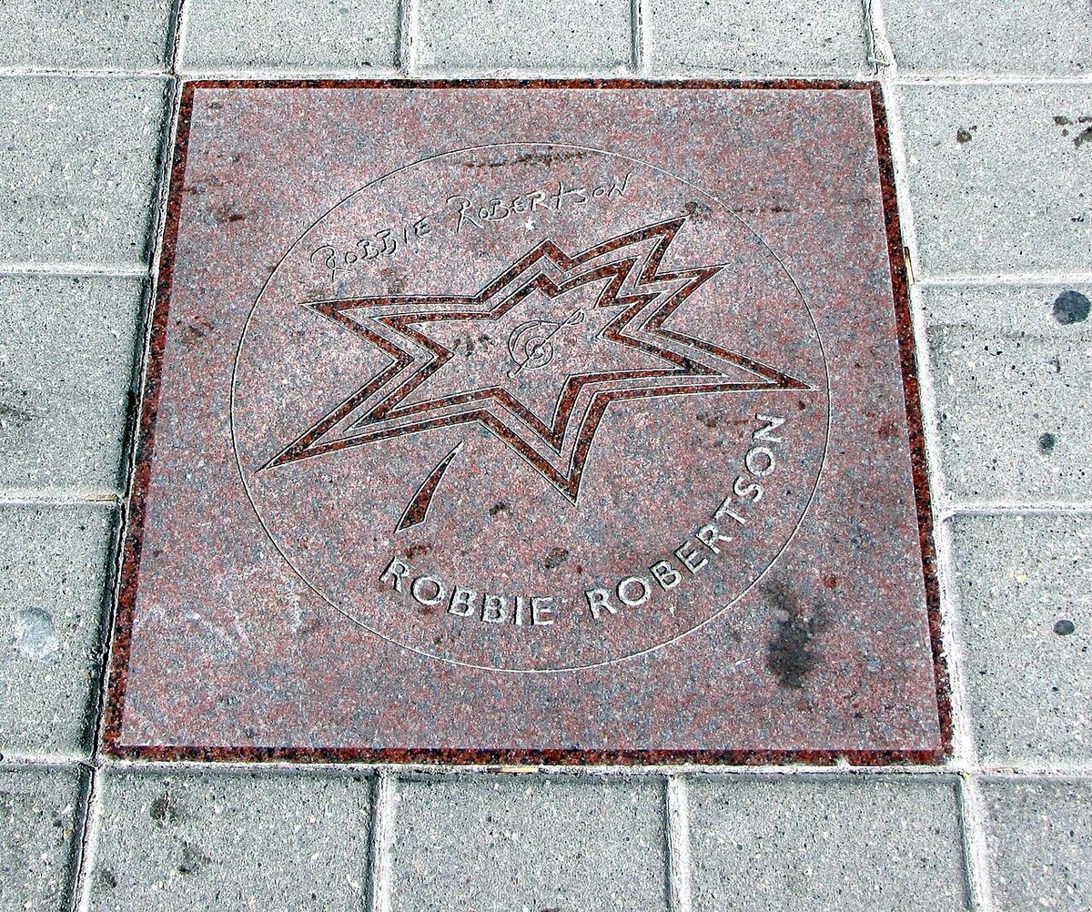 Robbie Robertson's star on Canada's Walk of Fame