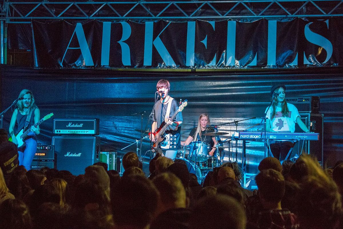 The Beaches performing at Supercrawl in downtown Hamilton, ON. From left: Kylie Miller, Jordan Miller, Eliza Enman-McDaniel and Leandra Earl